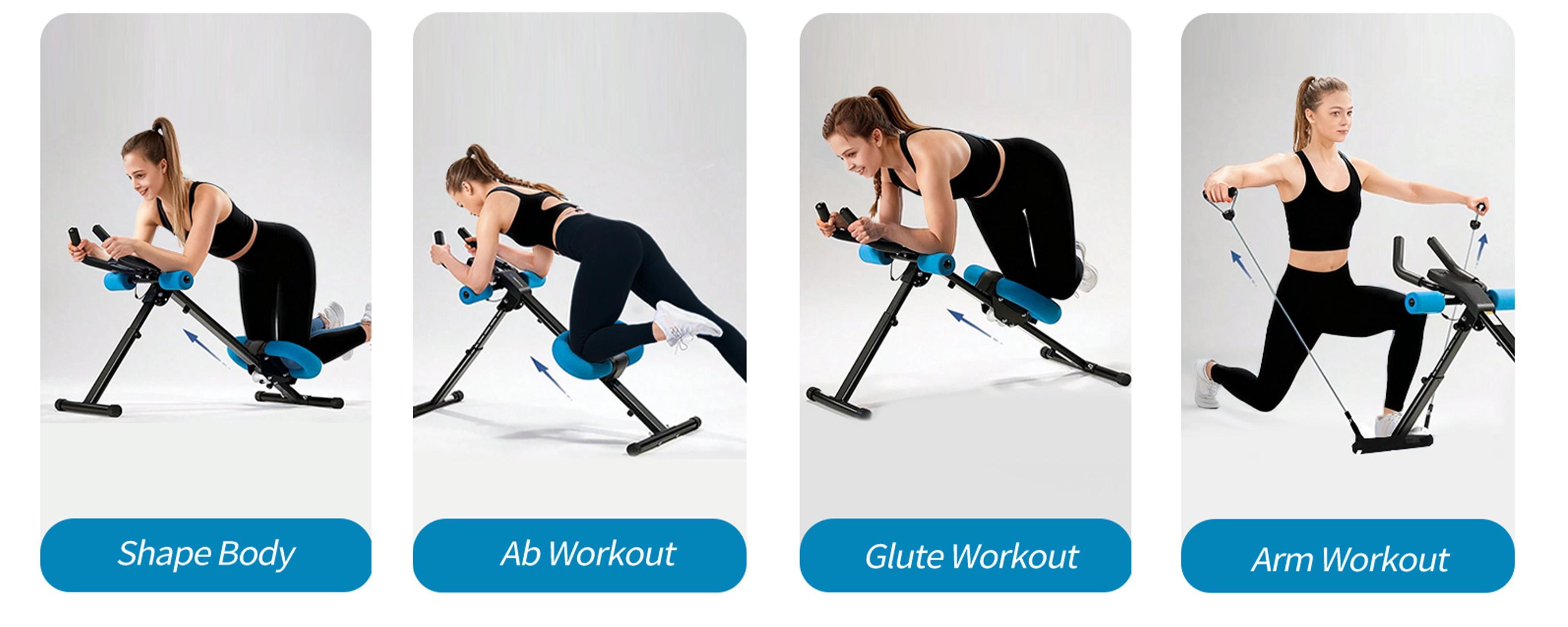 Home Core Training System - Foldable Adjustable Ab Trainer, Knee Support Abdominal Exercise Machine for Home Core Workout