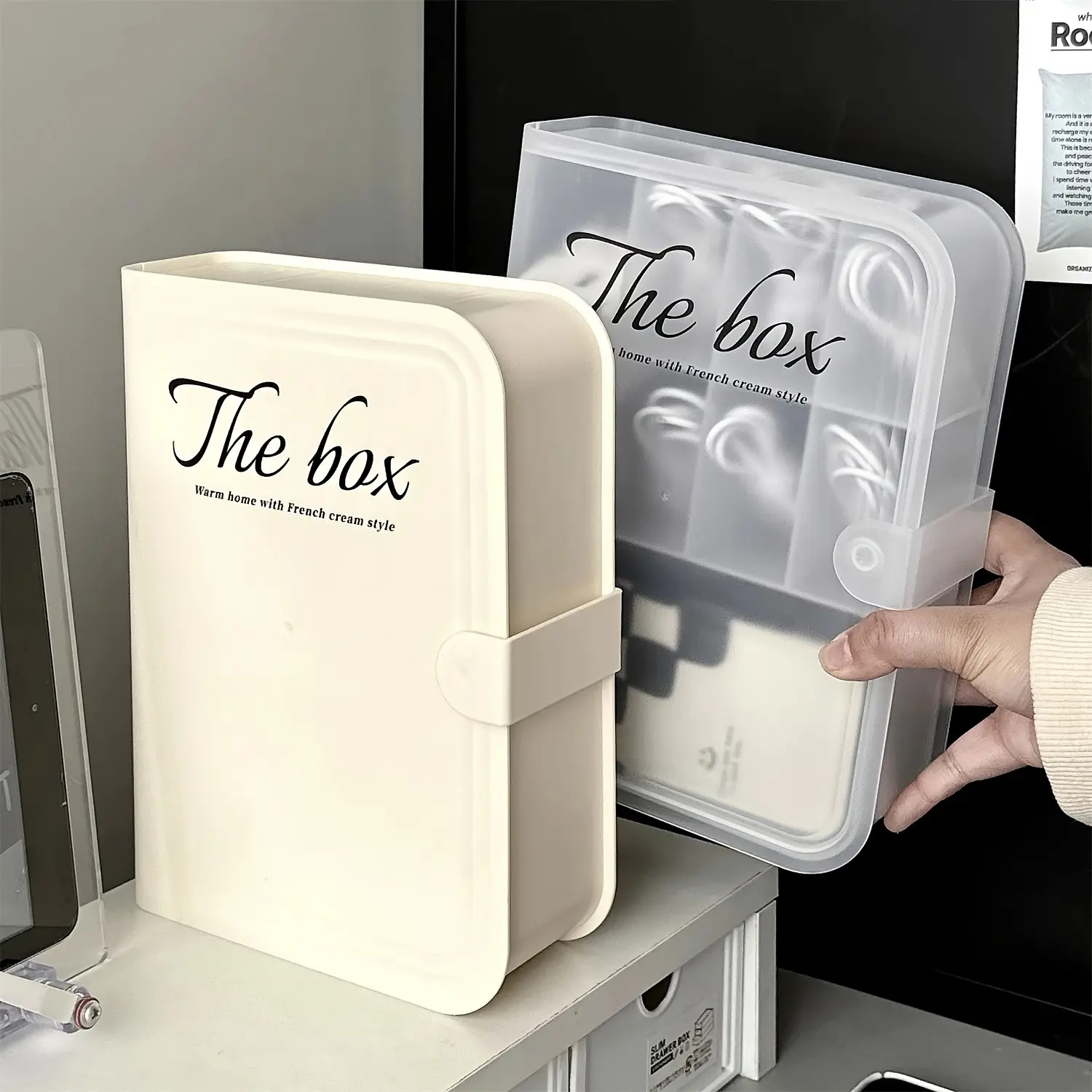 Cable Management Box - Desktop Organizer for Phone Chargers, Plugs, And Data Cables - Sturdy ABS Material, Cable Cover with Lid. Perfect for Home Office, Gaming Stations, And Tech Desks