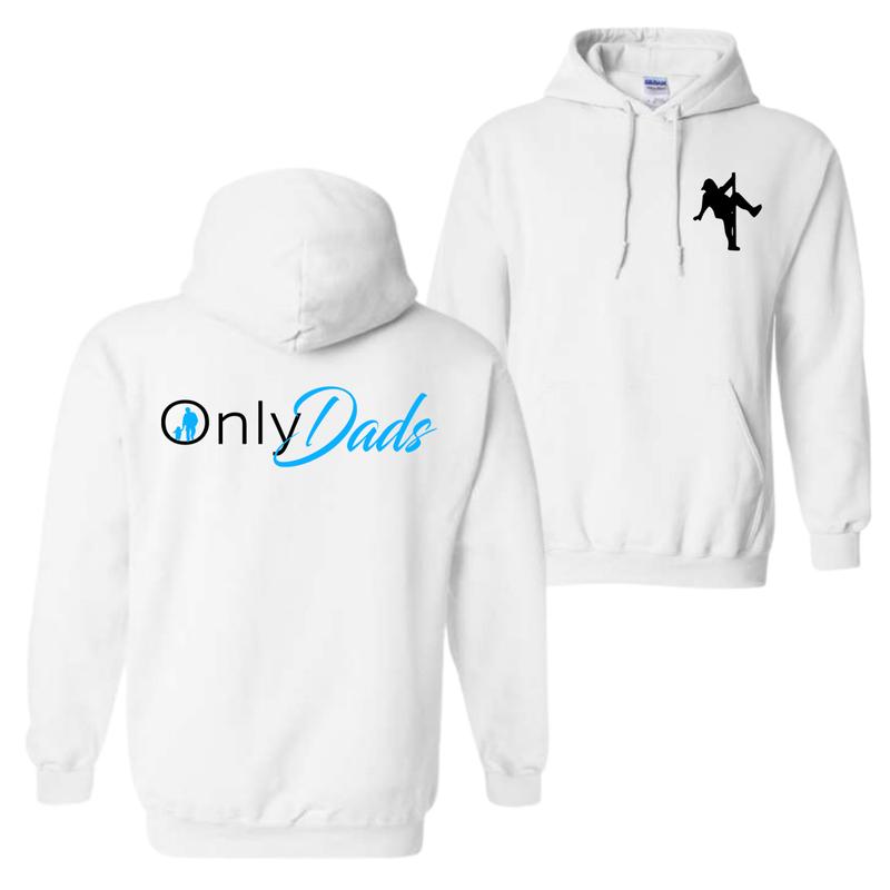 Vintage Only Dads Hoodie – Playful Fatherhood Logo Graphic, Unisex Long Sleeve Casual Streetwear