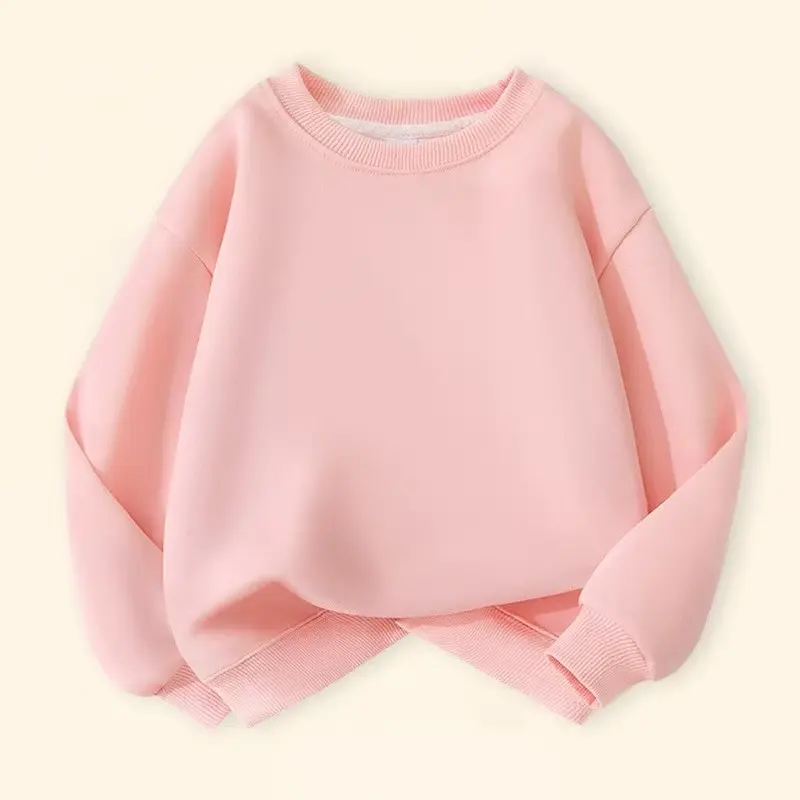 This kids crew neck sweatshirt is made of soft premium fabric, skin-friendly and comfy for all-day wear.It features a classic loose fit, elastic cuffs and durable stitching.Available in multiple solid colors, perfect for daily play,  and school.