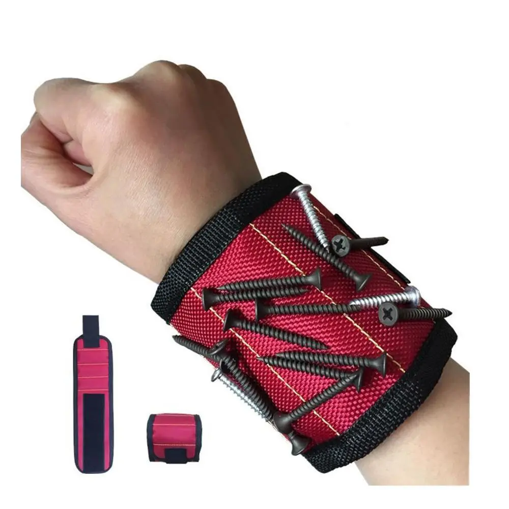 1pc Magnetic Tool Wristband Work Magnetic Wristband, Magnetic Wristband With Strong Magnetic Nail Suction