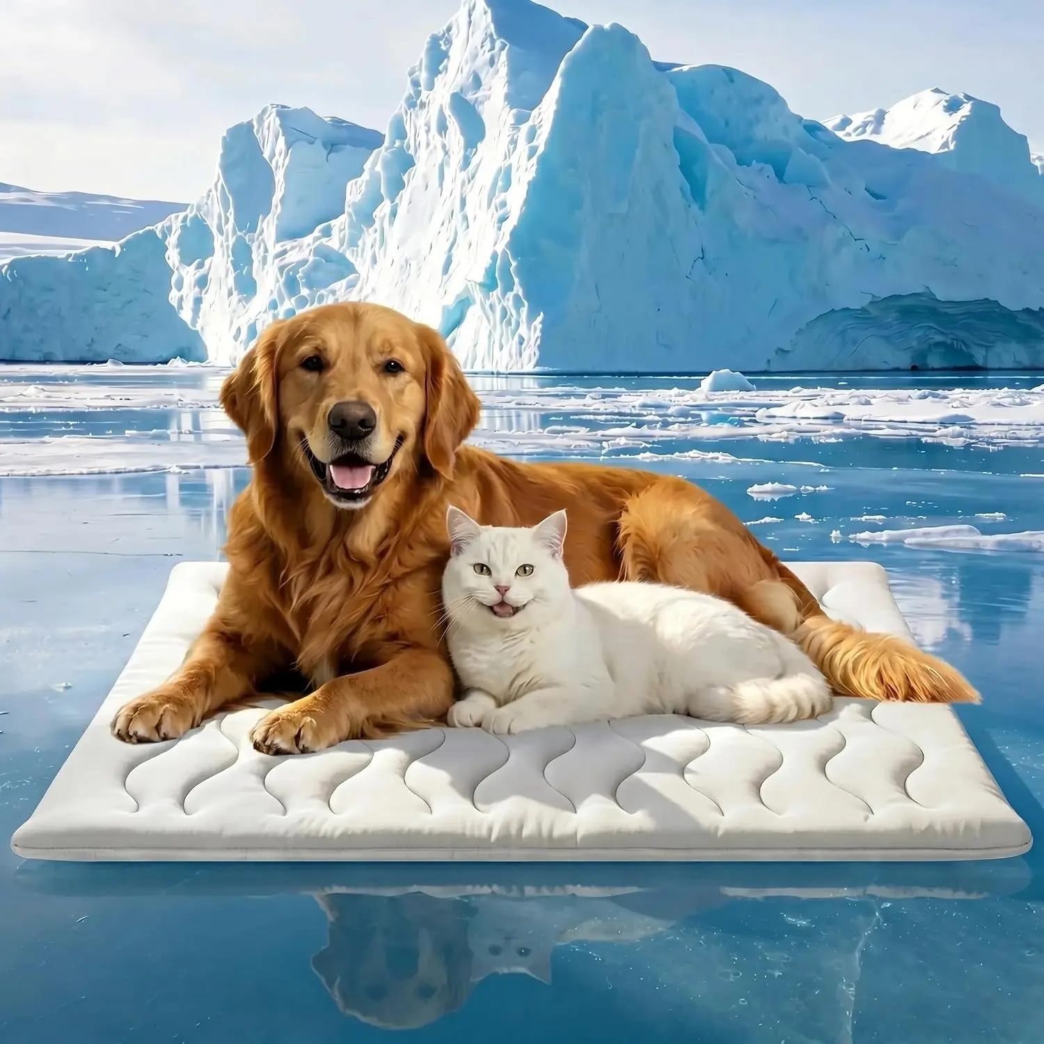 2026 Q-MAX>0.5 Double-Sided Arc-Chill  Cooling Mat 36"×23" | Upgraded Ice Cool Fiber, Washable Thicken , Self-Cooling Crate Pad for &, - Use