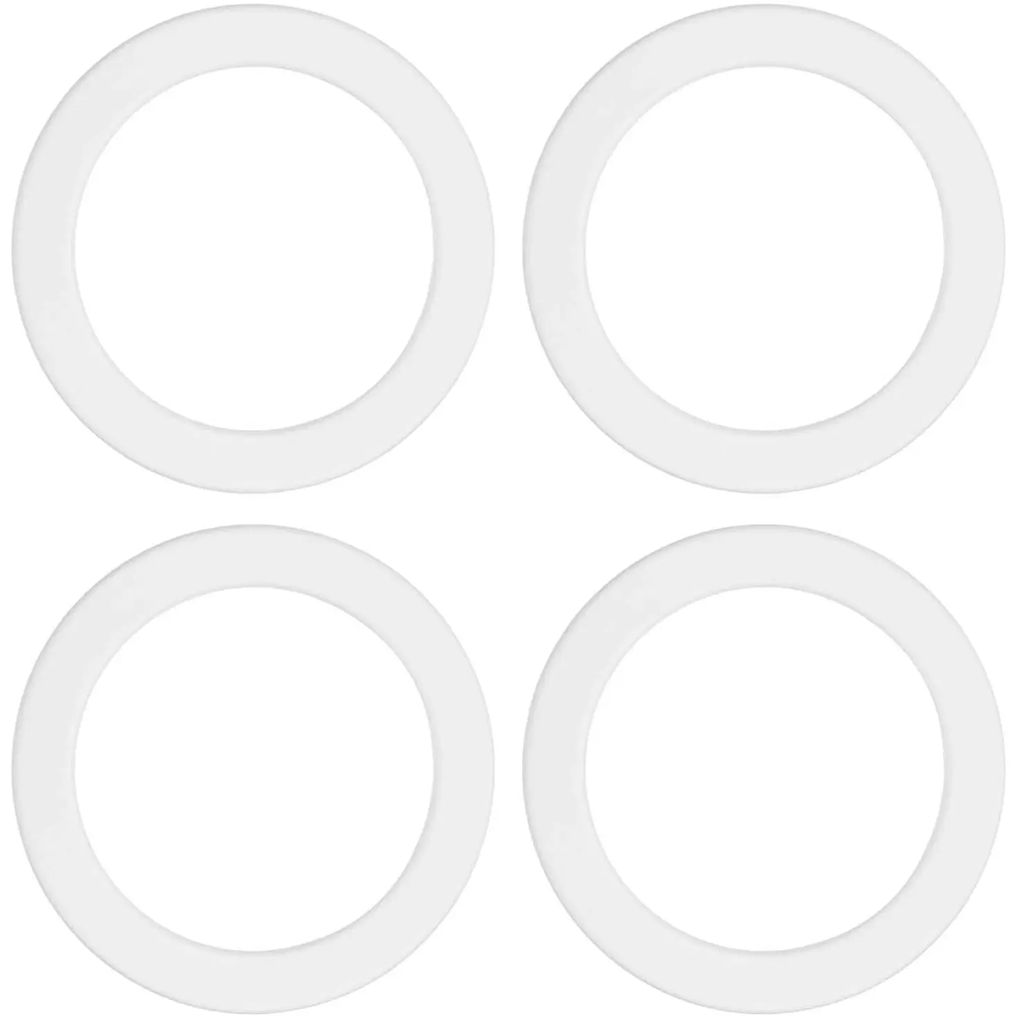 Plastic  Adapter Ring, 4 count Ultra-Thin Sticker Ring Adhesive Nickel-Iron Alloy for Phone Cases Holder    Mount Kit, White