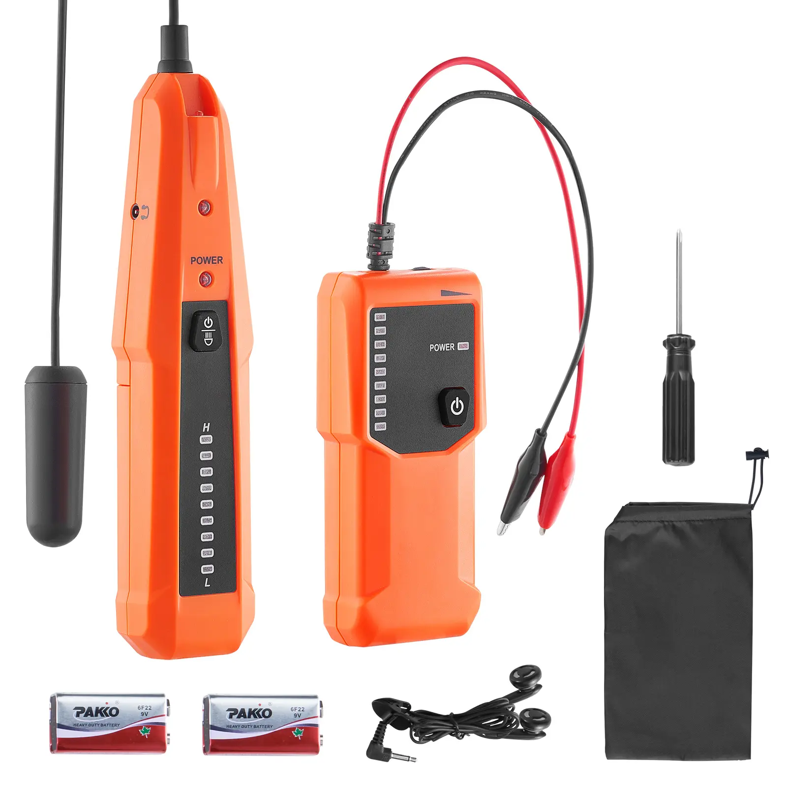 Underground Cable Locator, 3 FT Max.Detection Depth, Wire Tracer Break Detector Finder with Earphone, 1000 FT Max.Detection Length Cable Tester for Pet Fence Buried Sprinkler Valve Irrigation