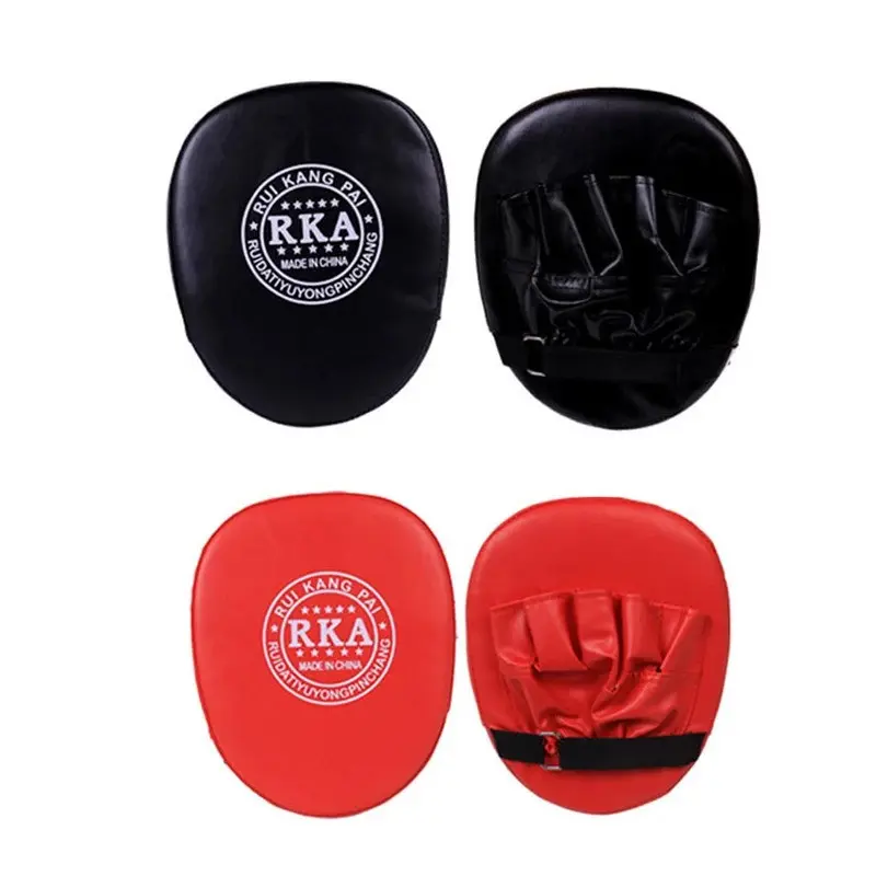 2PCS/lot Boxing Equipment Pads Muay Thai Hand Target Sanda Training Thickened Earthquake-resistant Punch Pads Hand Target PU Leather 5-Finger Hand Target Wear  Punching Mitts Focus Pads Boxing Training Gear