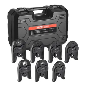 VEVOR 7PCS Pressing Jaws 1/4" to 1-1/8" - Compatible with RLS Copper Pipes, Work with 32KN Standard Press Tools for High Pressure HVAC/R Applications - with Case