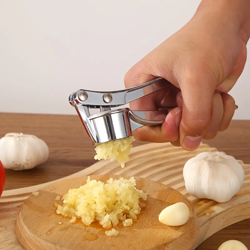 Aluminum Alloy Garlic Press, Manual Garlic Mincer Crusher, Household Garlic Squeezer for Mashed Garlic Kitchen Gadget 72g
