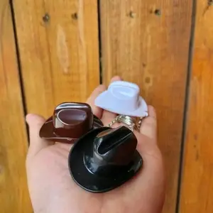 Two Or Three Pieces Cowboy Hat Shaped Metal Keychain With Built In Bottle Opener, Portable Multi Functional Hardware Accessory For Daily Key Storage Outdoor Activities Holiday Gift Giving And Household Convenient Use