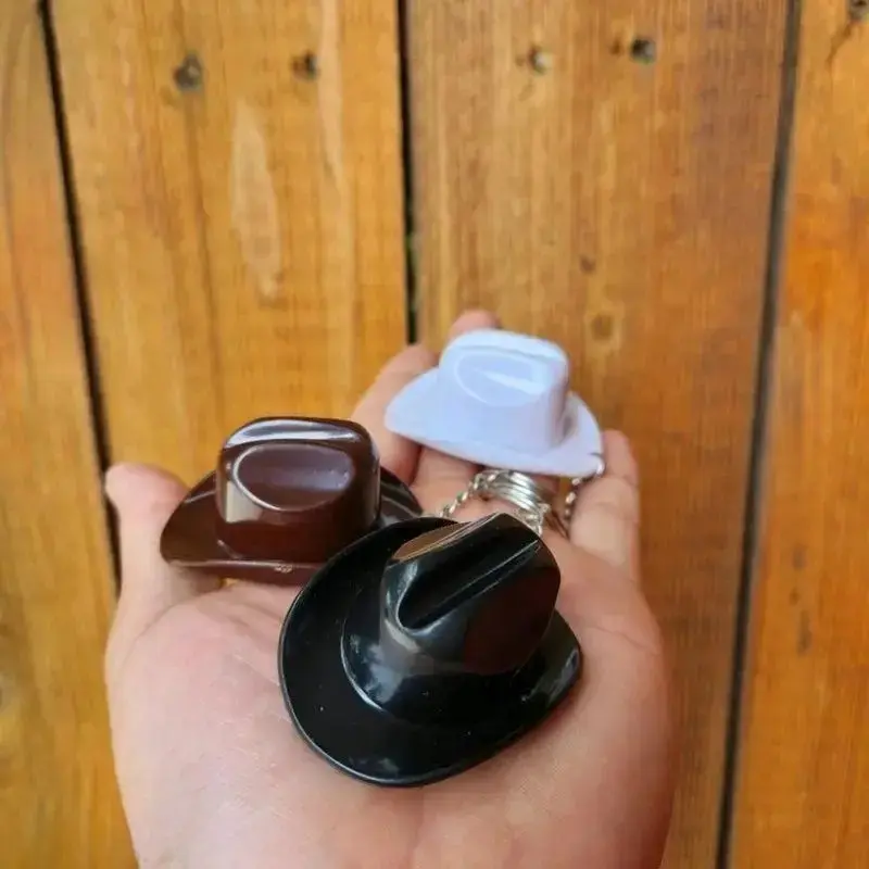 Two Or Three Pieces Cowboy Hat Shaped Metal Keychain With Built In Bottle Opener, Portable Multi Functional Hardware Accessory For Daily Key Storage Outdoor Activities Holiday Gift Giving And Household Convenient Use