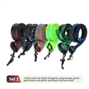 6 PCS Nylon Braided Mesh Tube Fishing Rod Protective Sleeve - Abrasion-Resistant, Anti-Slip, Elastic Outdoor Fishing Accessory for Gear and Equipment, Tackle Supplies
