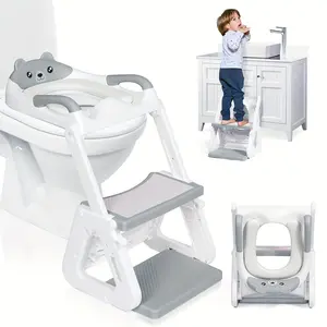 2-In-1 Potty Training Toilet Seat with Step Stool for Toddlers, Adjustable Height Anti-Slip Pad & Splash Guard, Potty Chair Kids Boys Girls, Cheap Supplies Must Haves, Cheap Items, Cool Stuff for Room, Home Decor, Room Decor And Accessories