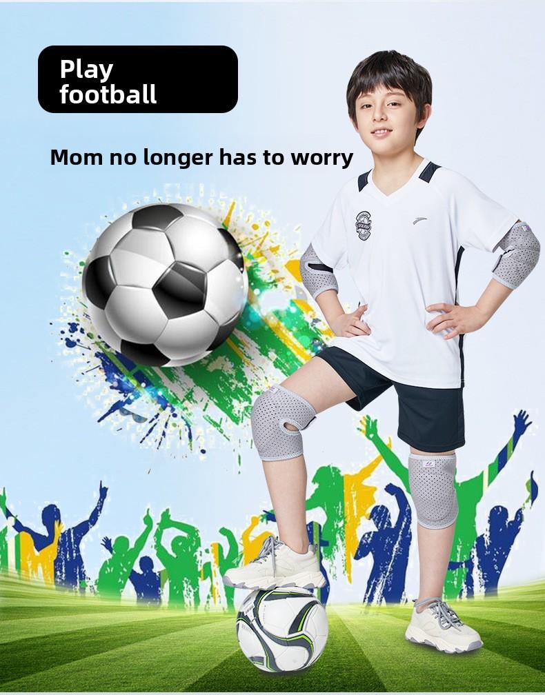 Children's knee and elbow pads, gloves, girls' set, basketball, cycling, dance, roller skating, anti-fall knee pads, breathable, boys' set