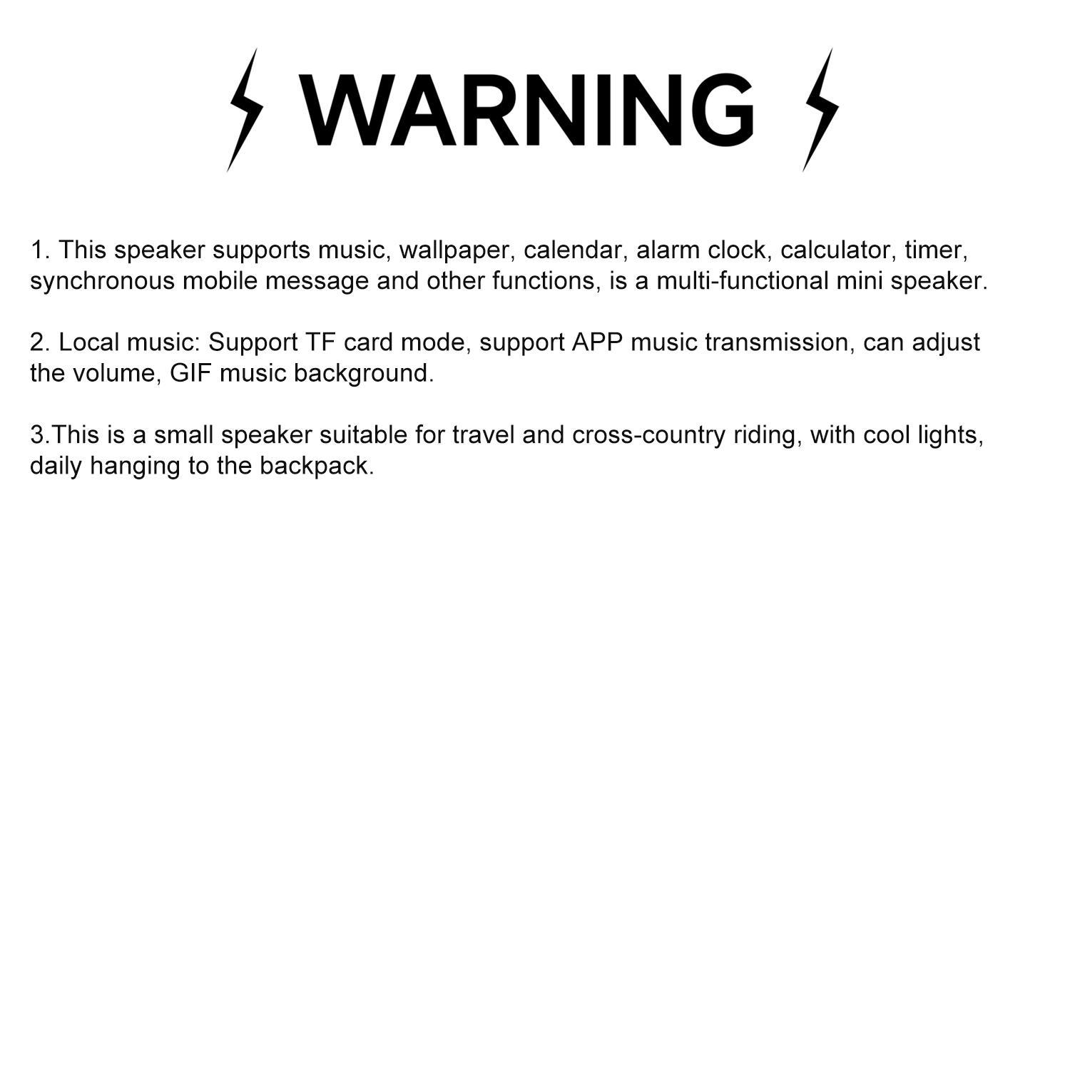 GAMINJA Wireless Speaker, Portable Mini Multi-function Wireless Music Player, Rechargeable Stereo Radio Speaker with Cool Light for Home Office, Multifunctional Desktop Speaker