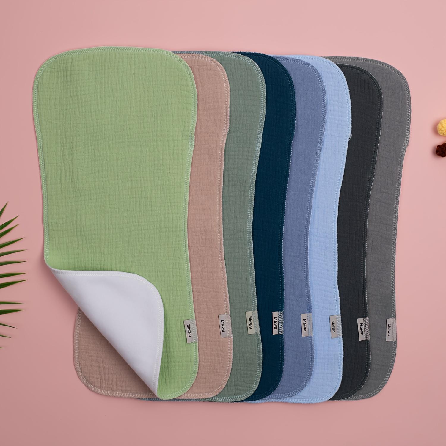 8 Pack Muslin Nursing Cloths – Soft Absorbent Baby Bibs & Towels, Breathable Drool & Spit-Up Cloths for Boys & Girls, Infant Feeding Essentials