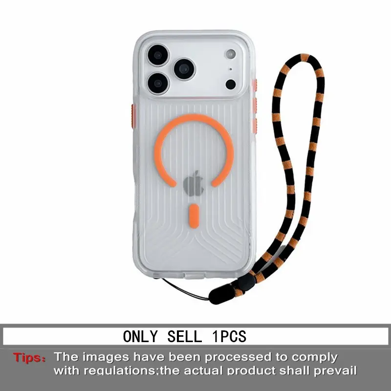 Luxury Ultra-Thin Luminous Night Glow Magnetic Cellphone Protector Tpu Protective Phone Case Cover Accessories with Lanyard, Compatible with Apple iPhone 17 Pro Max/16/15/14/13/12 Pro Max Plus