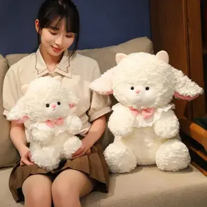 Sleeping Pillow Cartoon Sheep Plush Doll Simulation Soft Lamb Plush Toy Cute Kawaii Animal Fluffty Doll Home Decor