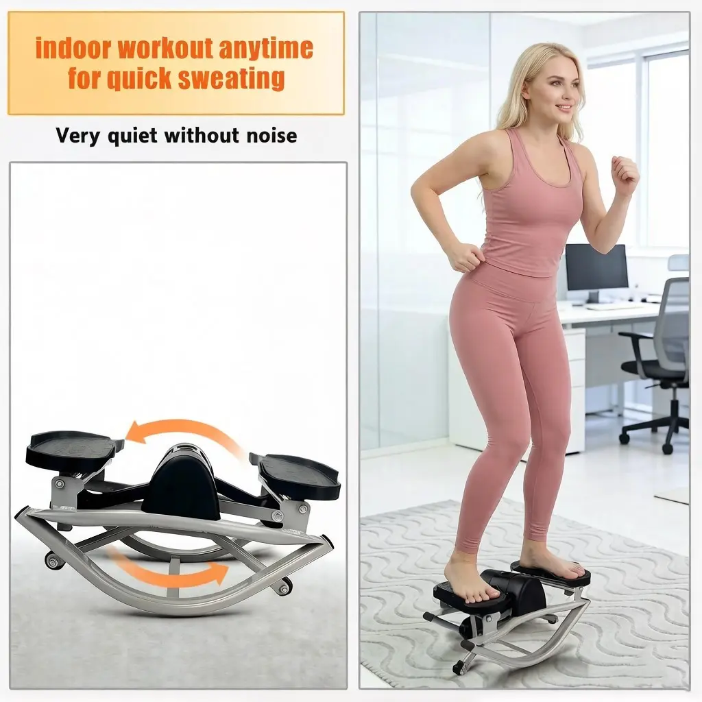 Stair Stepper for Home – Adjustable Step Machine with Aerobic Step Platform, Home Exercise Equipment for Cardio, Workout Stepper with Arm Workout