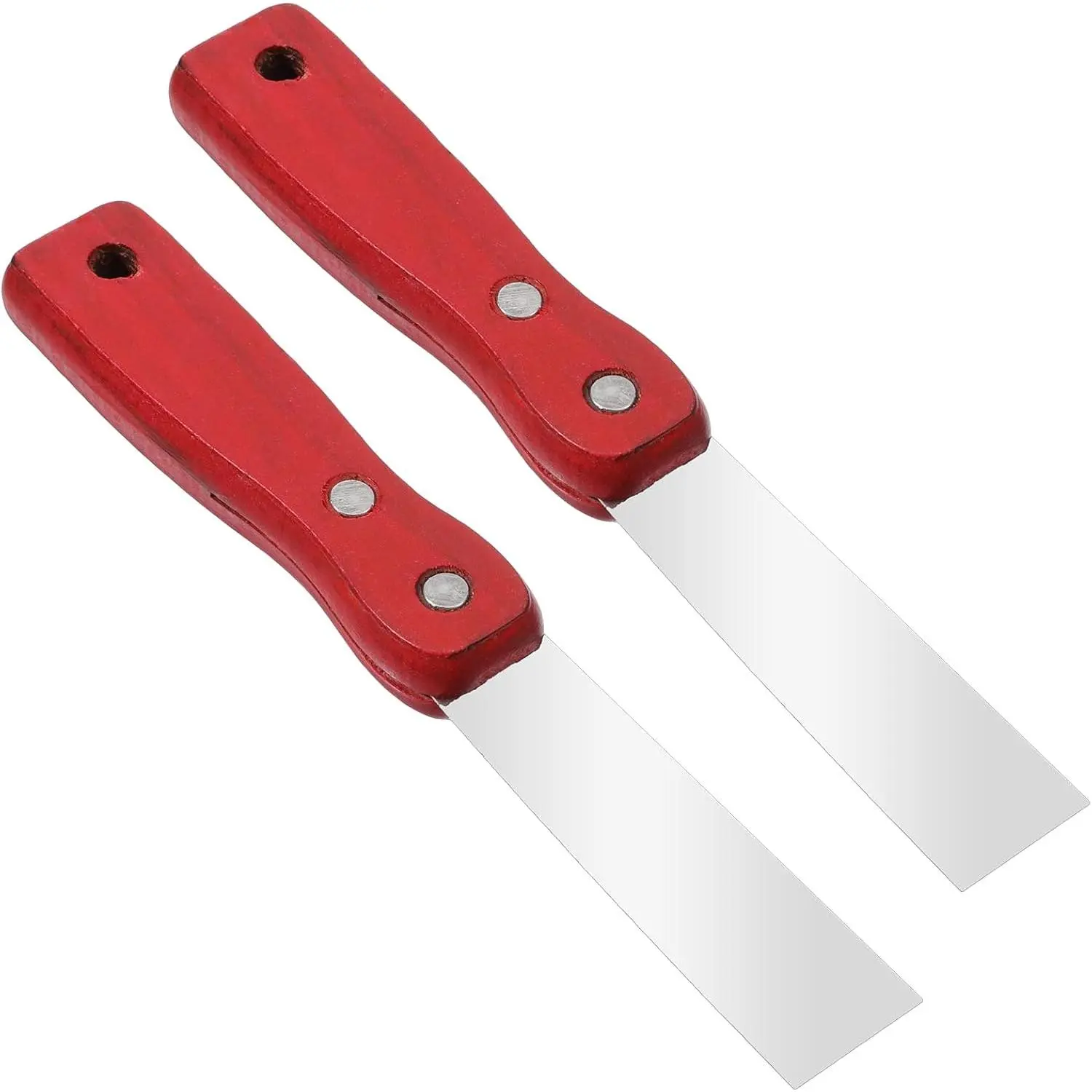 Ivy 2PCS Small Putty Knife 1 Inch Putty Knife Metal Flexible Spackle Knifes Thin Scraper Tool for Drywall, Decals, Floor Tile, Wall Paper, Patching,Taping, Painting, Scraping Coating