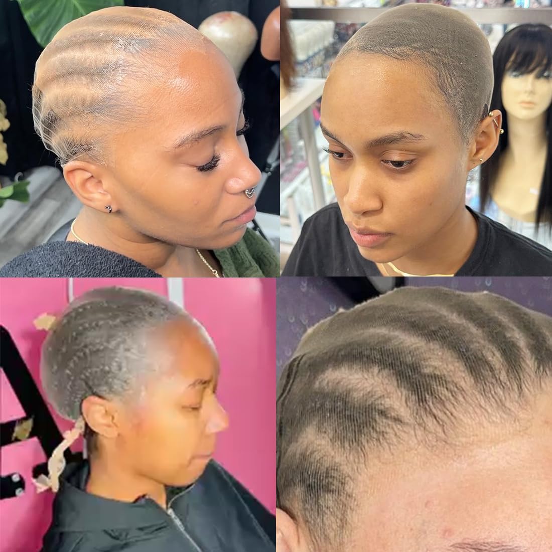 Bling Hair Wig Accessories Wholesale, 2 Pcs HD Wig Cap For Lace Front Wig, Invisible Stocking Caps Sheer Wig Cap, Transparent Wig Cap For Women