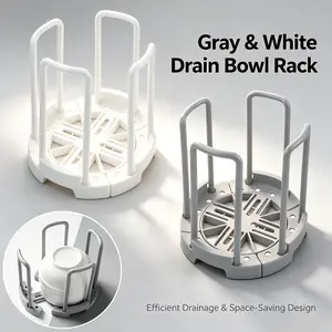 IBEQUEM 2 Pack Adjustable Plate Organizer |   Bowl & Dish Storage Rack |   Kitchen Countertop Cabinet Shelf Organizer