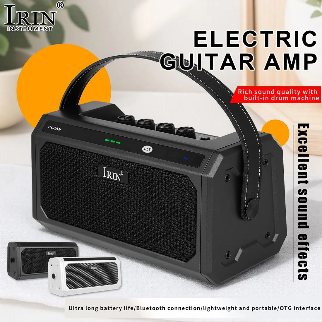 Irin Tg-08 Electric Guitar Speaker, Bluetooth-compatible Charging  Drum Machine, 4 Strings, No Ca Prop 65, Ideal for Music Enthusiasts