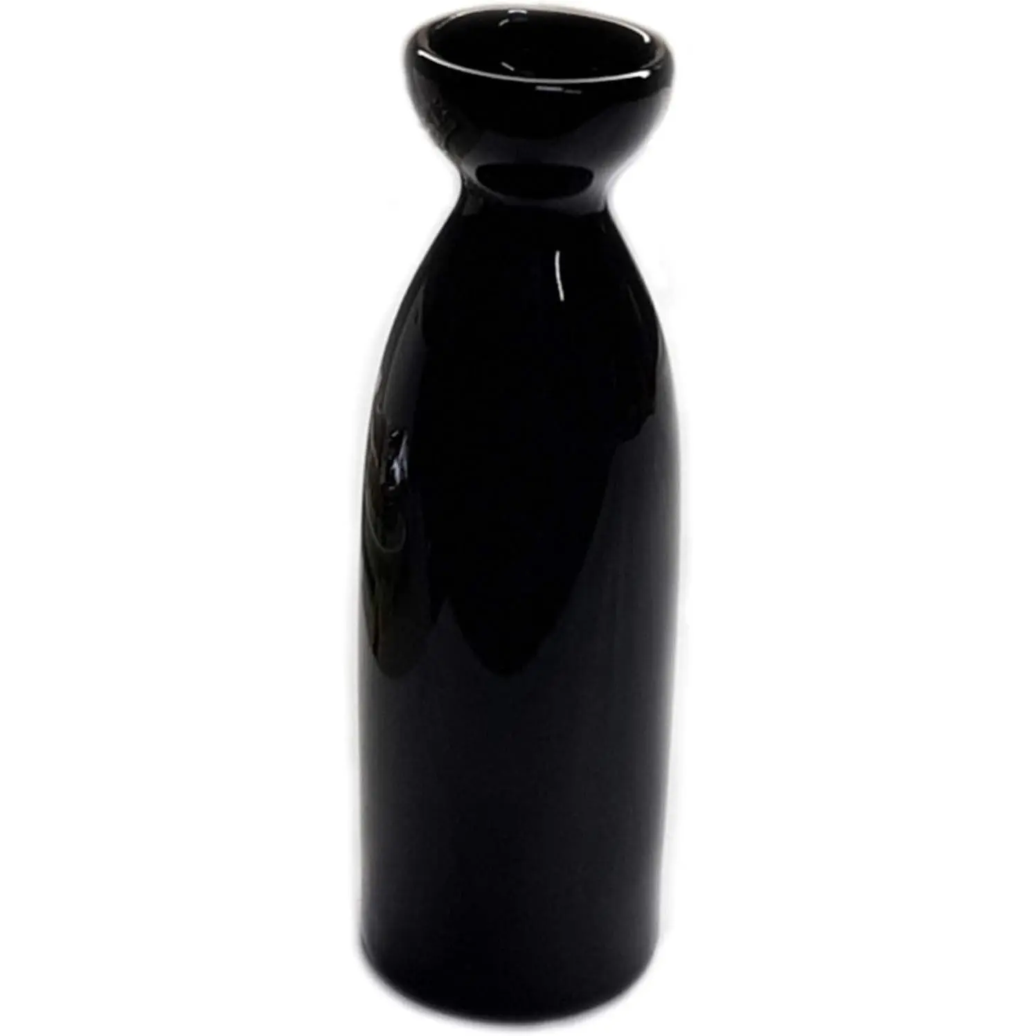 JapanBargain 1689 7.5oz Black Porcelain Sake Carafe, Microwave Safe for Hot & Cold Sake, 1 Pack