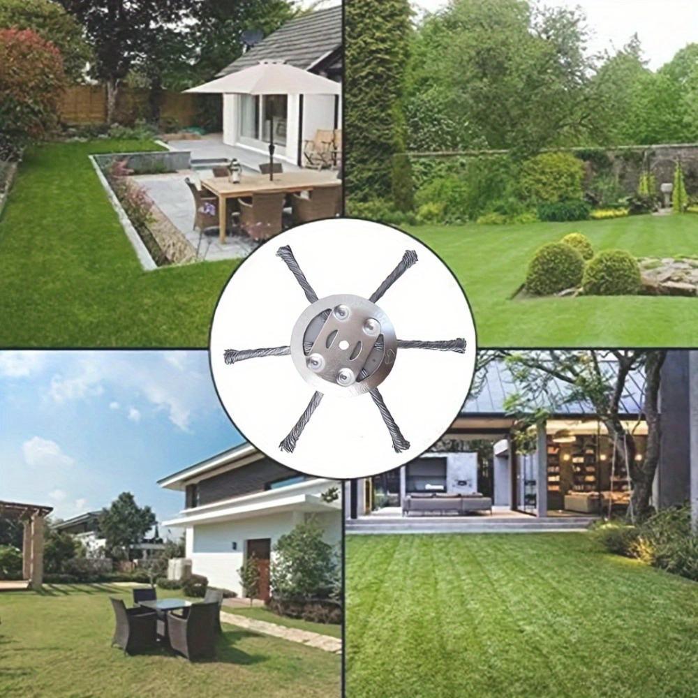 Steel Wire Trimmer Blades, 1 PC Lawn Mower Replacement Blades, Efficient Weed Cutting & Grass Trimming, Durable Metal Accessory, Sharp & Long Lasting