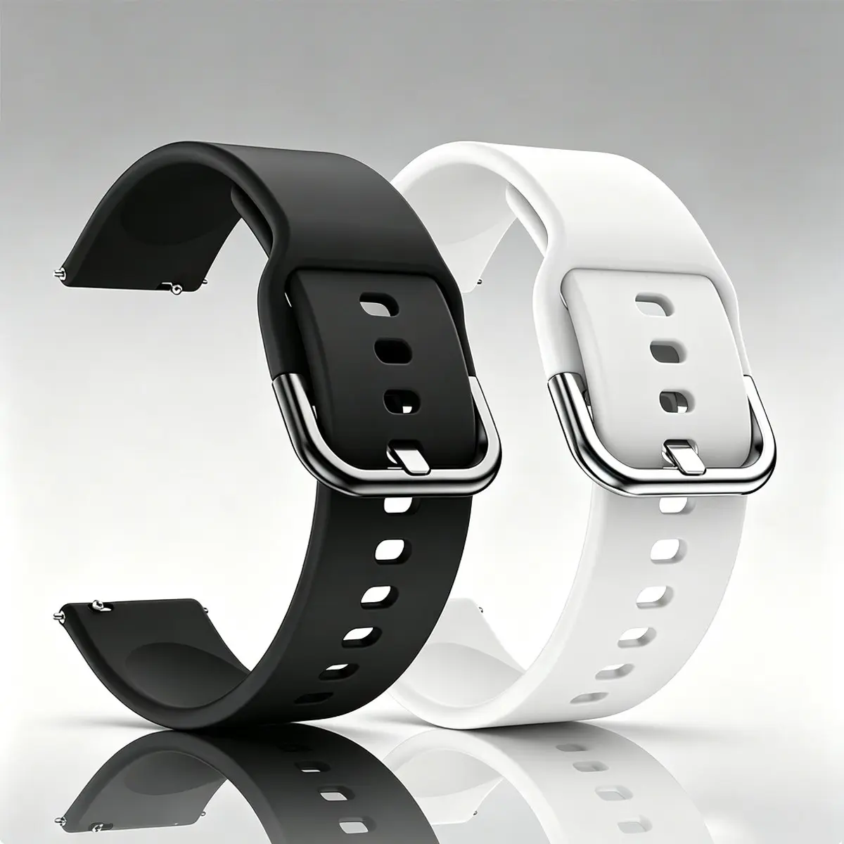 2Pack Soft Silicone Watch Bands,Adjustable Quick Release Waterproof Sport Watch Straps,Compatible with Samsung Galaxy Watch 4/5/6/7/8,Active2,Gear S3,Watch 3 45mm,Huawei GT6 5 4 41mm,Honor 41mm,Amazfit GTS,Huawei GT 46mm Gift for Mother's Day,Father's Day