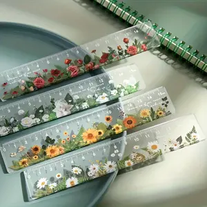 Clear acrylic 5.91 school ruler with centimeter scale - durable and easy to read