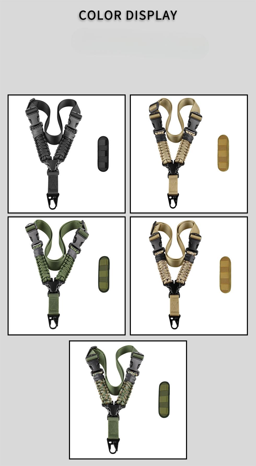 Heavy-Duty Paracord Adjustable Carry Sling - Hands-Free Gear Strap for Outdoor, Camping, Hiking