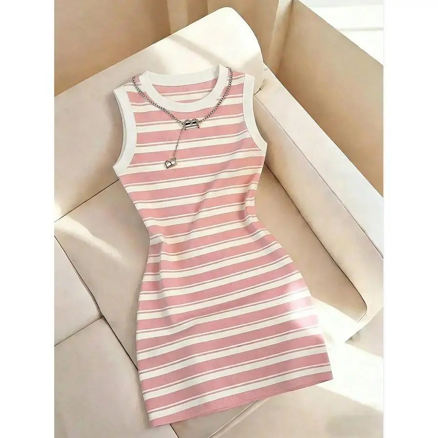 Sunny Day Striped Bodycon Dress | Sleeveless Round Neck – Perfect for Brunch & Strolls Sunny Day Striped Bodycon Dress | Sleeveless Round Neck – Perfect for Brunch & Strolls