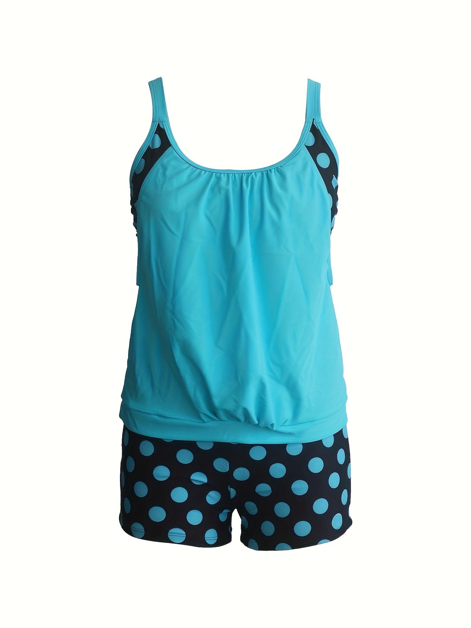 Flattering Tummy Control Racerback Tankini with Boy Shorts - Ideal for Beach Days, Pool Parties & Family Vacations |   2026 New Arrival Plus Size Swimwear That Hides Tummy, Family Approved Swim, Abercrombie Bikini Inspired Bathing Suits for Women cute