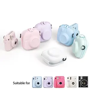 For Fujifilm Instax Mini 7+ 8/9/11/12/90 EVA Universal Hard Case Storage Bag Fujifilm Film Camera Bag with Shoulder Strap