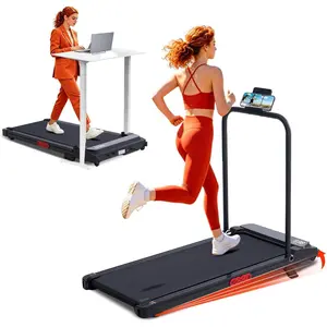 Portable Walking Pad Treadmill with Incline, Handle Bar, 3.0HP Electric Mini Treadmill for Home Small Space, 0.6-7.6MPH, 350LB CapacityGift