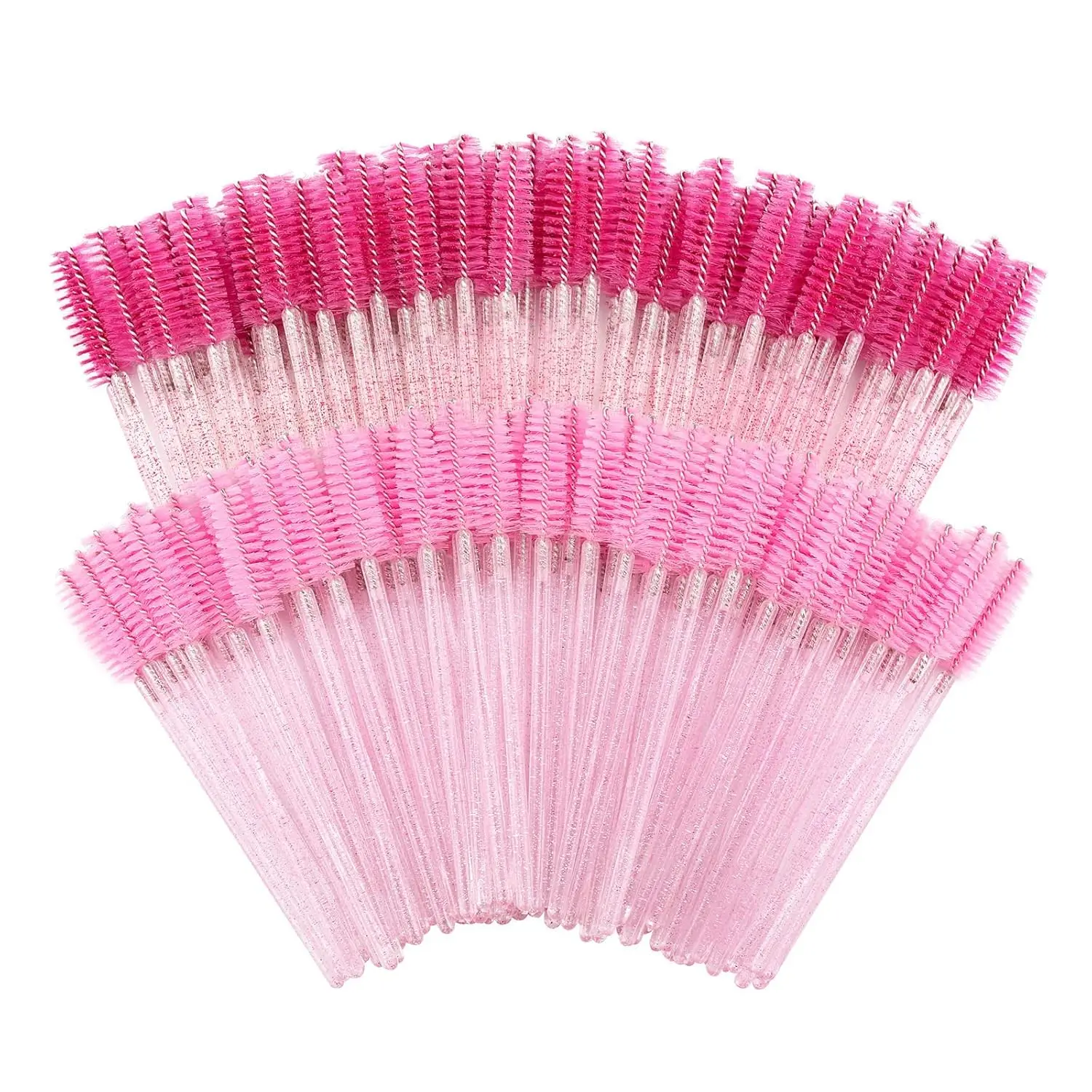 Disposable Mascara Wands, 200pcs Spoolie Brushes for Eye Makeup, Lashes & Brows, 4 Colors Single Use Applicators