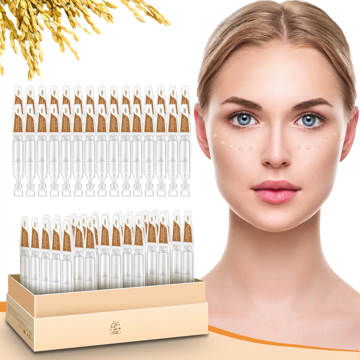 1.5ML*30 Rice Essence Singles, Portable Travel Size, Gift Box Packaging, Convenient Carry, Ideal for On-The-Go Use, Perfect for Gifting