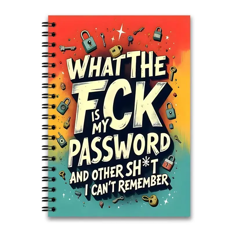 New Funny A5 Spiral Notebook, Cryptic Writing Pad, Sticky Notes Book, Perfect for Note-Taking & Fun Journaling
