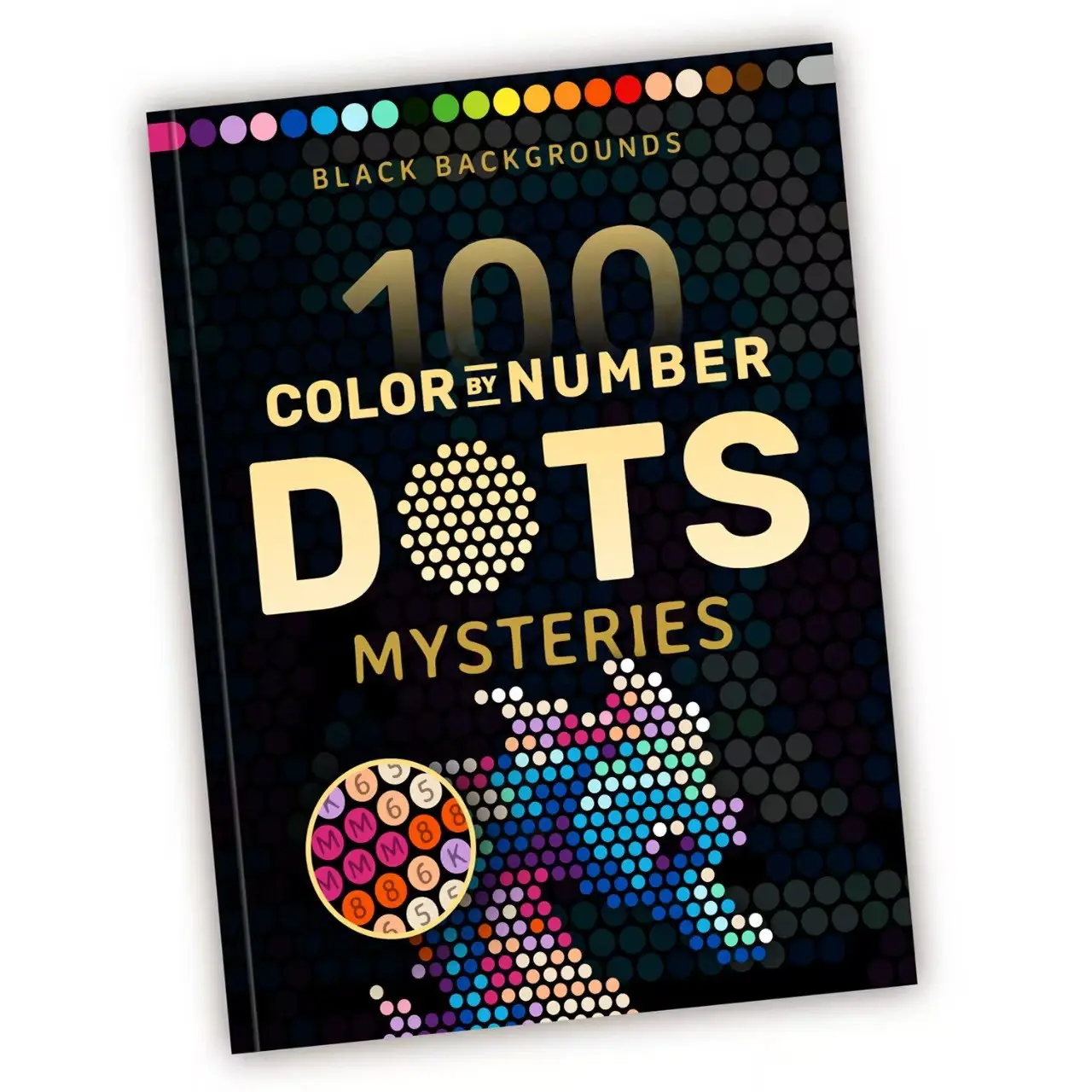 Mystery Dot Coloring Notebook, 100 Background Art Pages, Stress Relief Fun Coloring Book, Easy for Beginners, Adult Relaxation