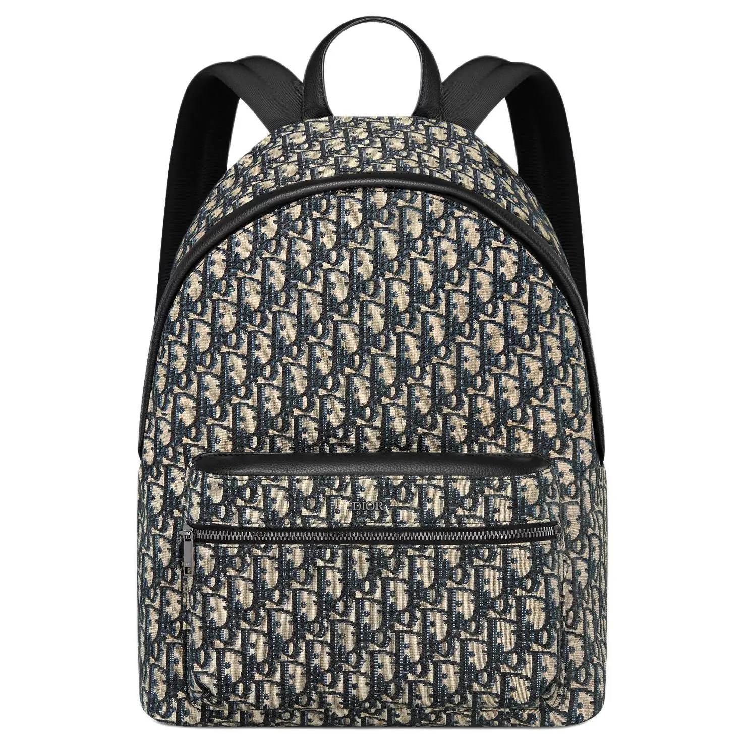 Dior Rider Series Classic Monogram Embroidered Fabric Backpack for Men in Beige and Black