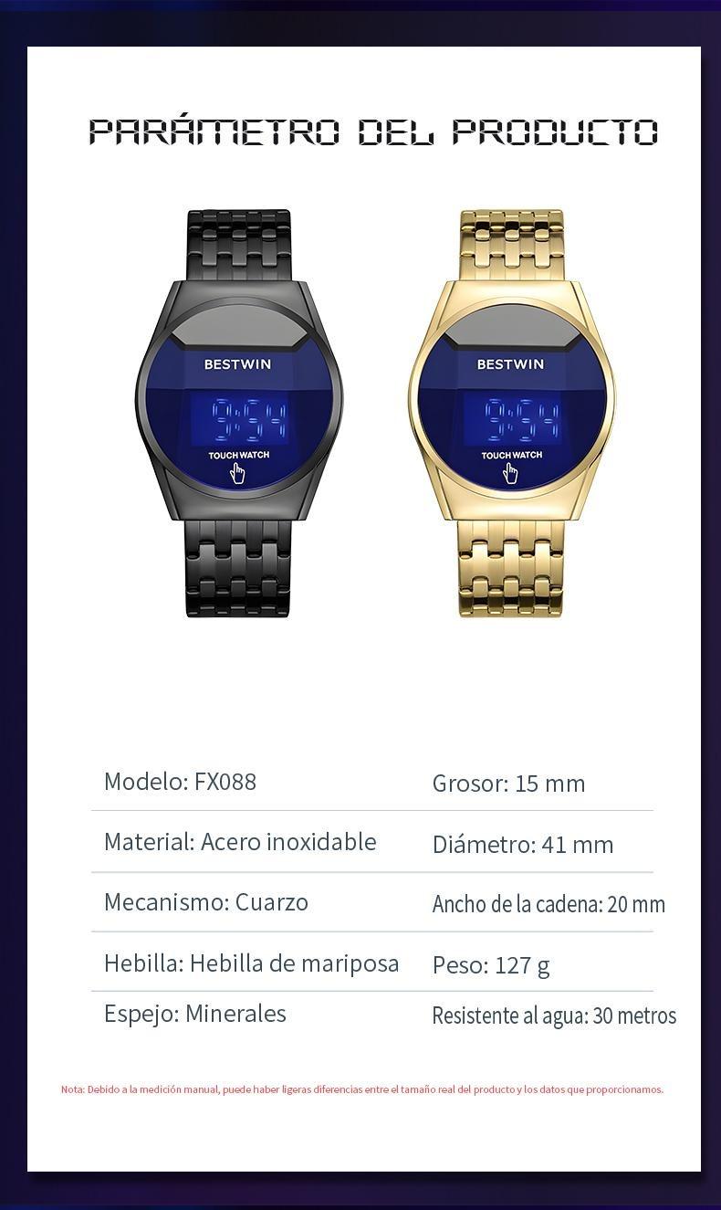 Touchscreen Racing Sport watch Luxury Mens Racing Sport​Iridescent diamond-shaped mirror surfacet WatchMultifunction Chronograph  Stainless Stee!Casual Business Stvle Perfect Giftfor Him fashionable wristwatch time display