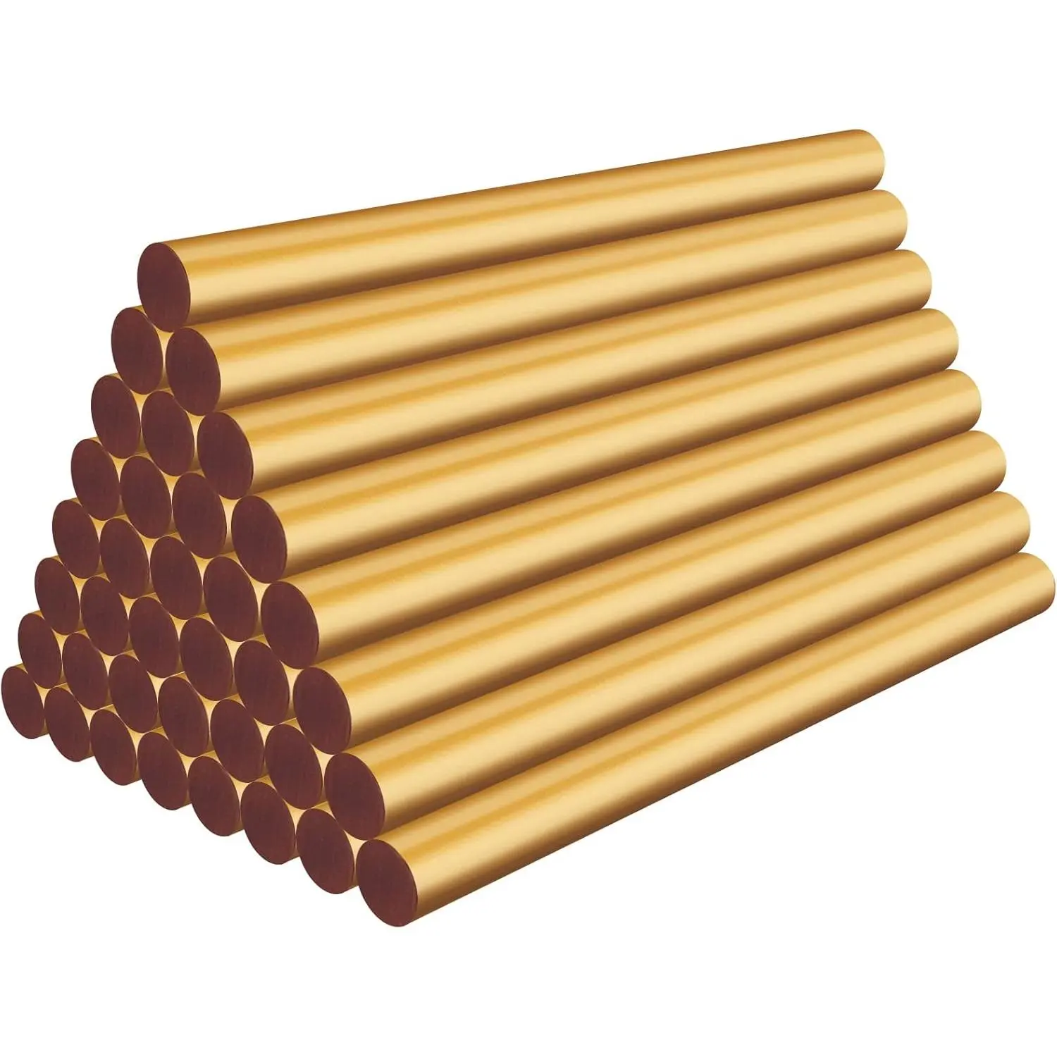 4-Inch Metallic Gold Mini Hot Glue Sticks, 36-Pack High Purity Adhesive for Sealing Cards & DIY Crafts, Multi-Colors for Art & Decoration (0.27" Dia), Mini Size