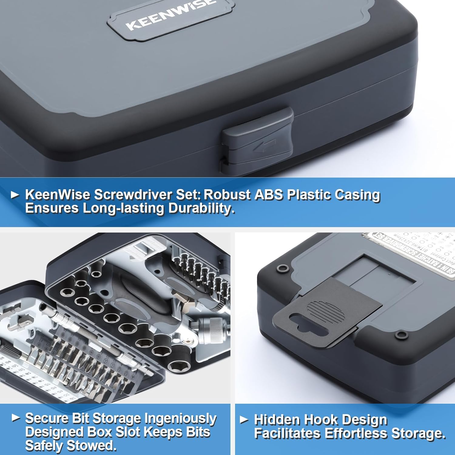 Portable Ratchet Screwdriver Set, Socket Set & Screwdriver Bit Set with Rotatable Ratchet Handles & Storage Case, Household Repair Tool Kits for Bike