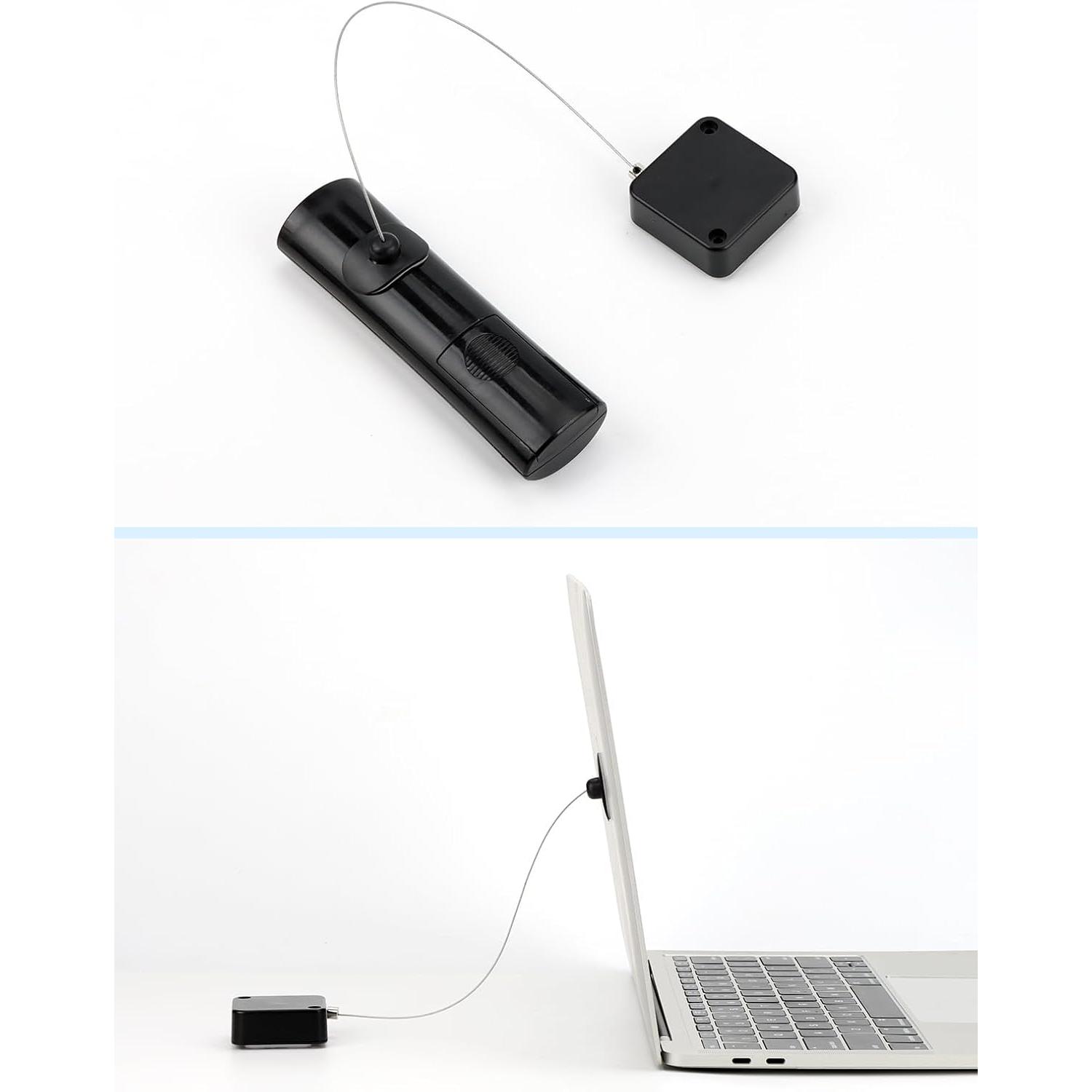 Retractable 90cm Remote Control Cable Tether Lock with Adjustable Locking Leash Length Clasp for TV Remote Control, Gaming Controller & Tablets Home Wireless