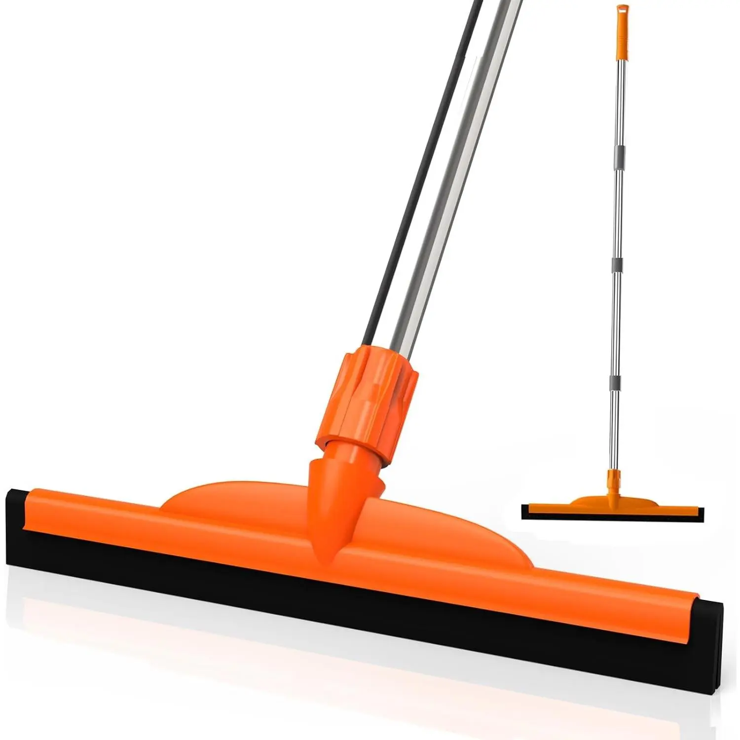 Heavy-Duty Floor Squeegee, 62" Adjustable Handle, EVA Foam Blade, Ideal for Concrete, Garage, Patio & More