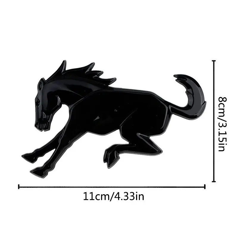 1PCS ABS 3D Car Front Hood Emblem Bonnet Trunk Sticker Exterior Modification Decal For Mustang Ford Bronco Fiesta Fusion Kuga Ranger Mondeo Taurus Shelby Explorer Escape