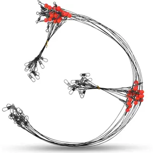 High-Strength Fishing Wire Leaders with Swivels Snaps Nylon Steel Saltwater Sea Surf Bottom Fishing Rigs Tackle Available in 1Arm and 2Arms