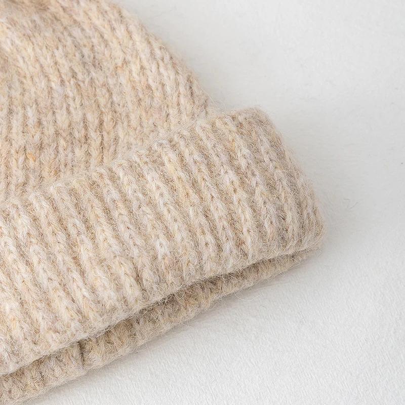 New Style Winter Warm Solid Color Slouchy Winter Hats Beanie Cap Y2k Warm Cap For Women Cap Winter Outdoor Knitted Girl Hats