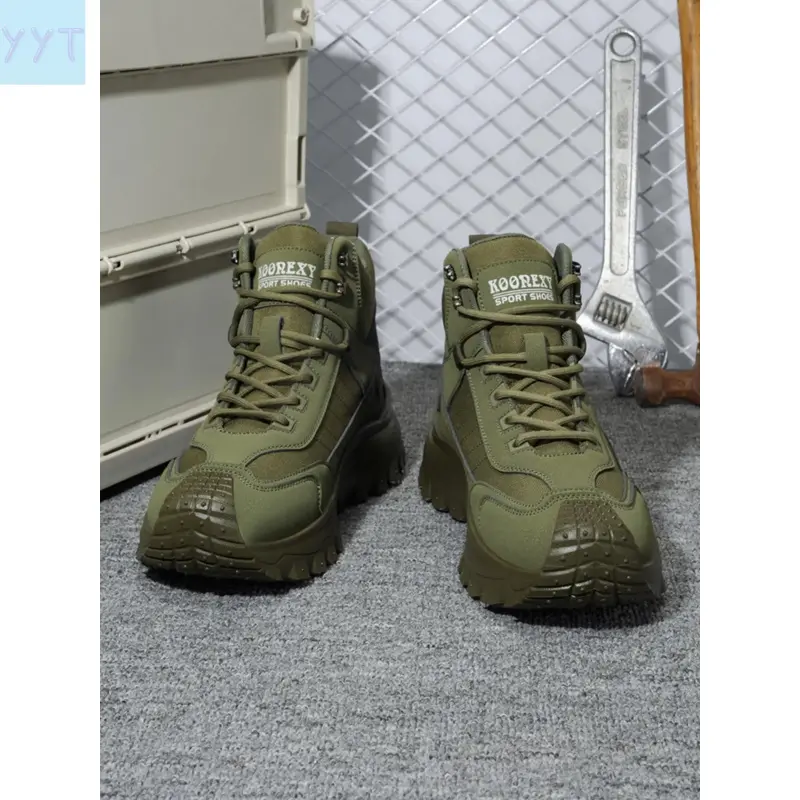 YYT1 Men's Fashion Boots, Tactical Boots, Stylish Casual Shoes Daily Wear, Comfortable and Trendy Footwear Men, Perfect All Seasons