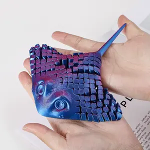 3D Printed Bionic Manta Ray Toy - Flexible Desk Decor & Unique Gift for All Ages