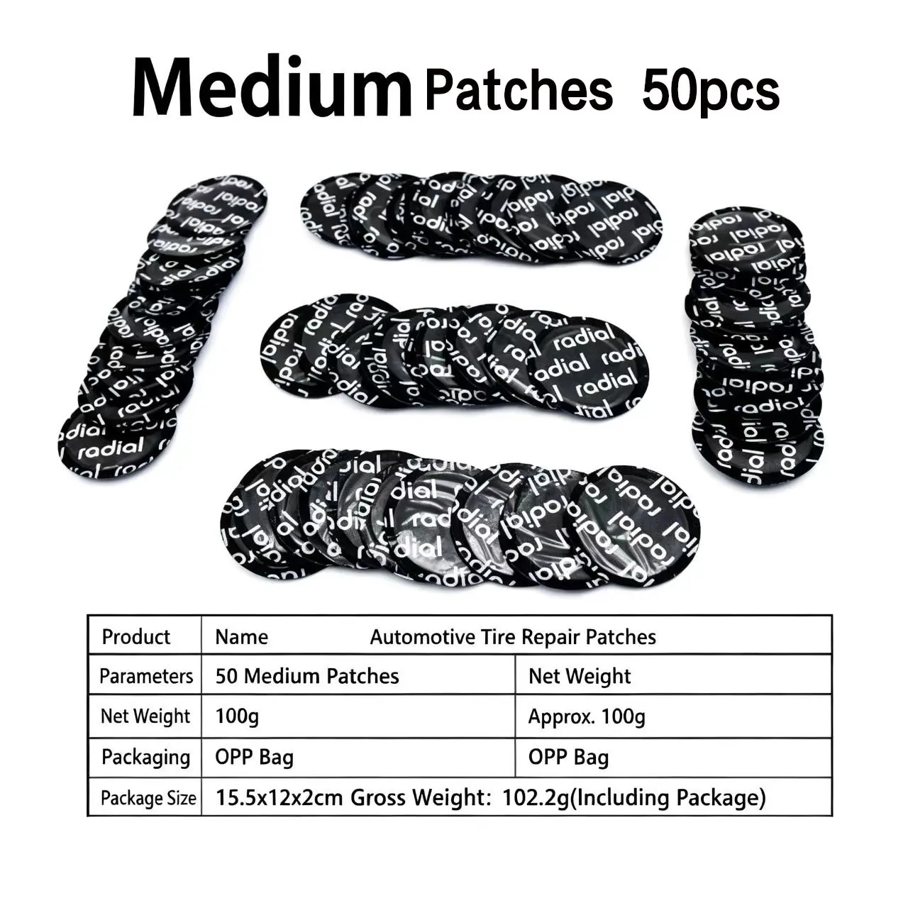 Tire Repair Film, Vacuum Tire Patch Film, Small Car Tire Film, Medium Size, Durable & Reliable Tire Fix Solution, Easy Application